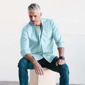 1Pcs round neck premium Mens Shirt (Pest)