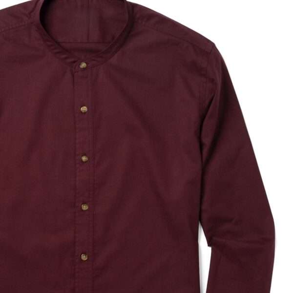 1Pcs round neck premium Mens Shirt (Maroon) - Image 2