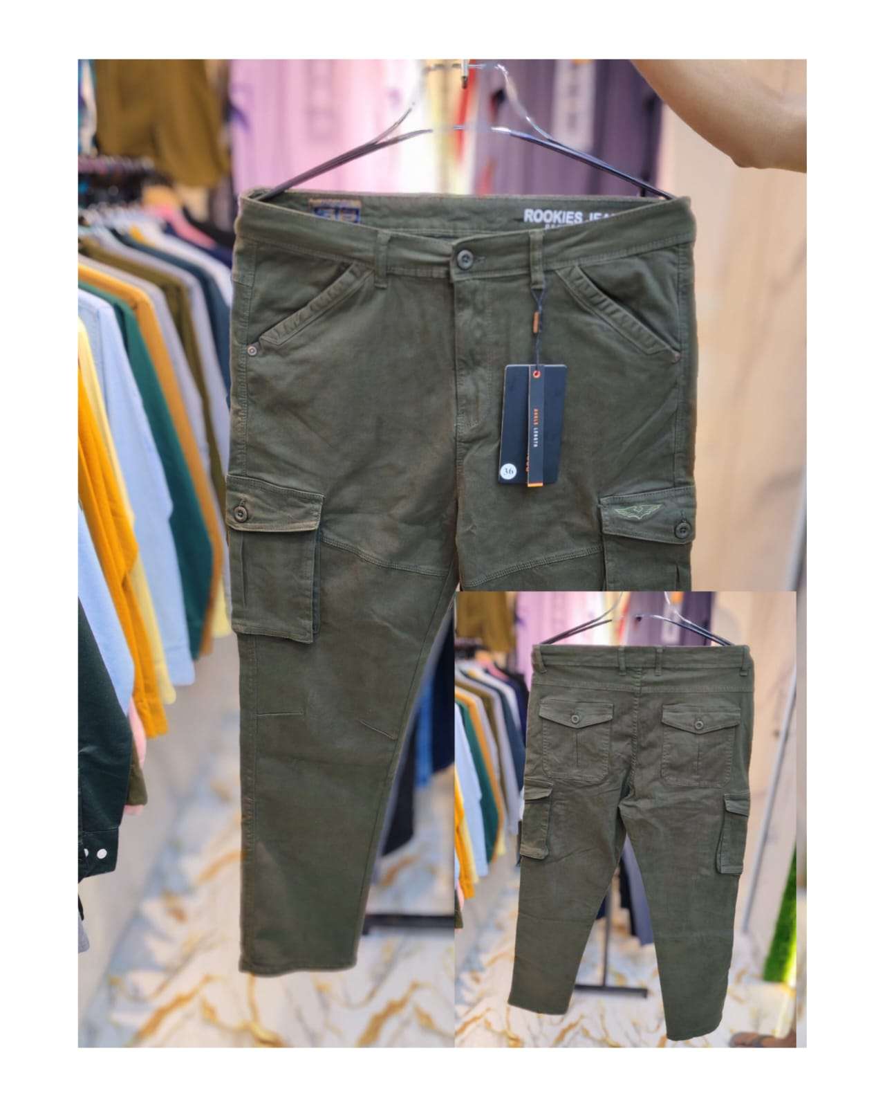 MEN’S 6 POCKET WOVEN MOBILE PANT (OLIVE)
